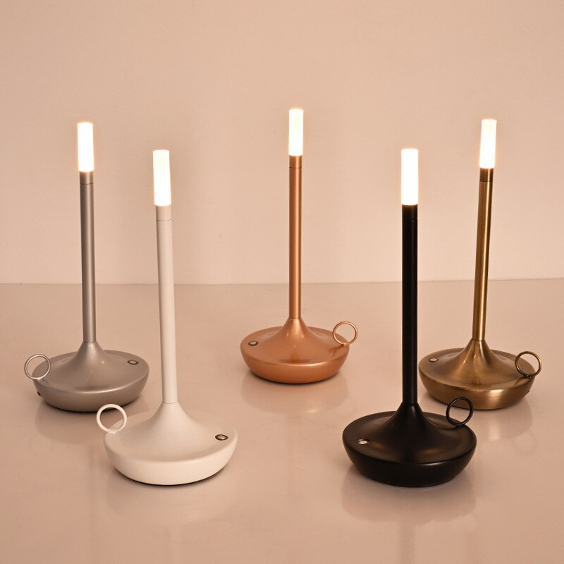 GlowLux - Draadloze Oplaadbare LED Tafellamp Met Smart Touch Bedieningen