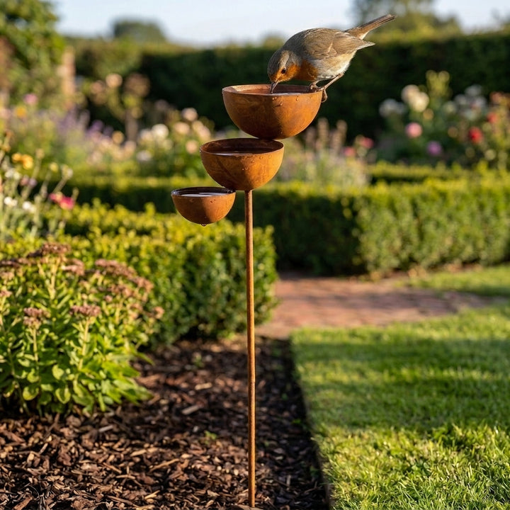 Driedelig vogelbad | Breng je tuin elke ochtend tot leven