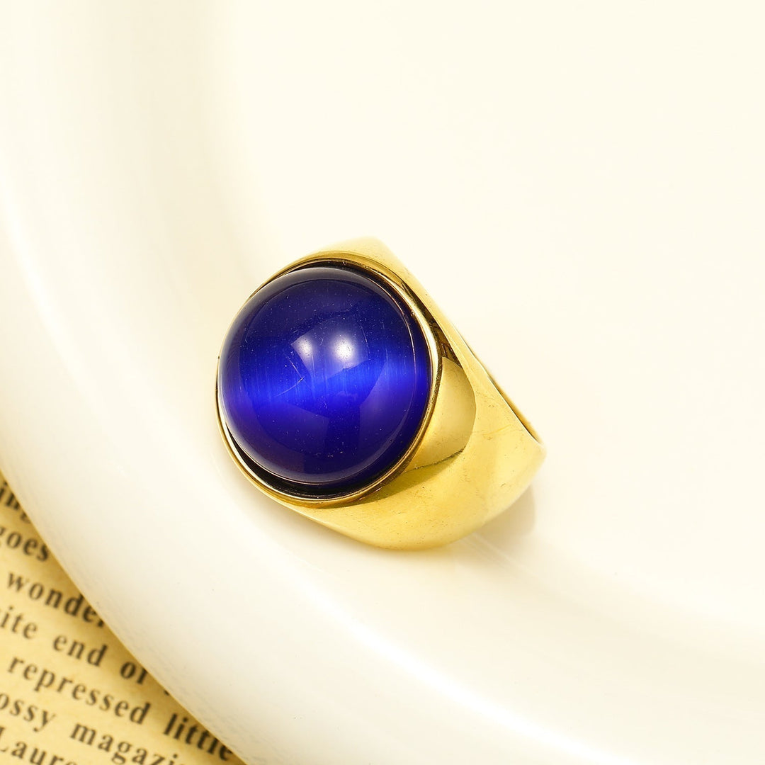 Grote Kattenoog Edelsteen Ring – Liora