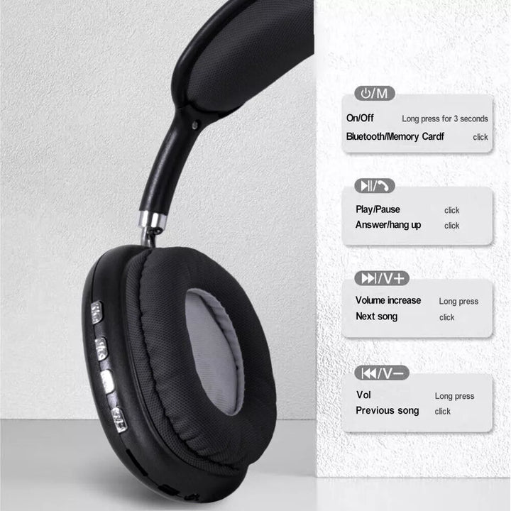 Bluetooth-koptelefoon met actieve ruisonderdrukking en lange speeltijd