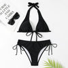 Sexy effen kleur bikinibadpak met bandjes