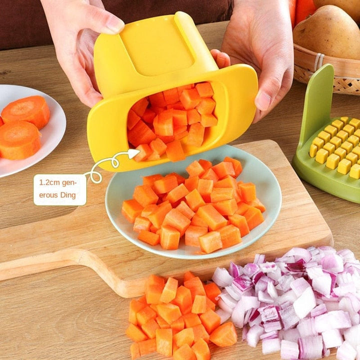 SliceKing - 2-in-1 Groentesnijder & Hakmachine voor Snel en Eenvoudig Snijden