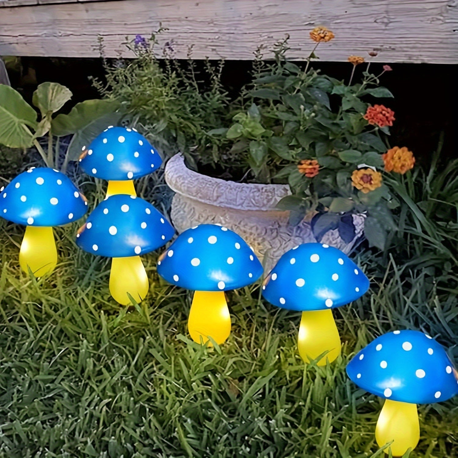 LumeLights - Decoratieve Zonne-paddenstoel Tuinlampen met 8 Verlichtingsmodi