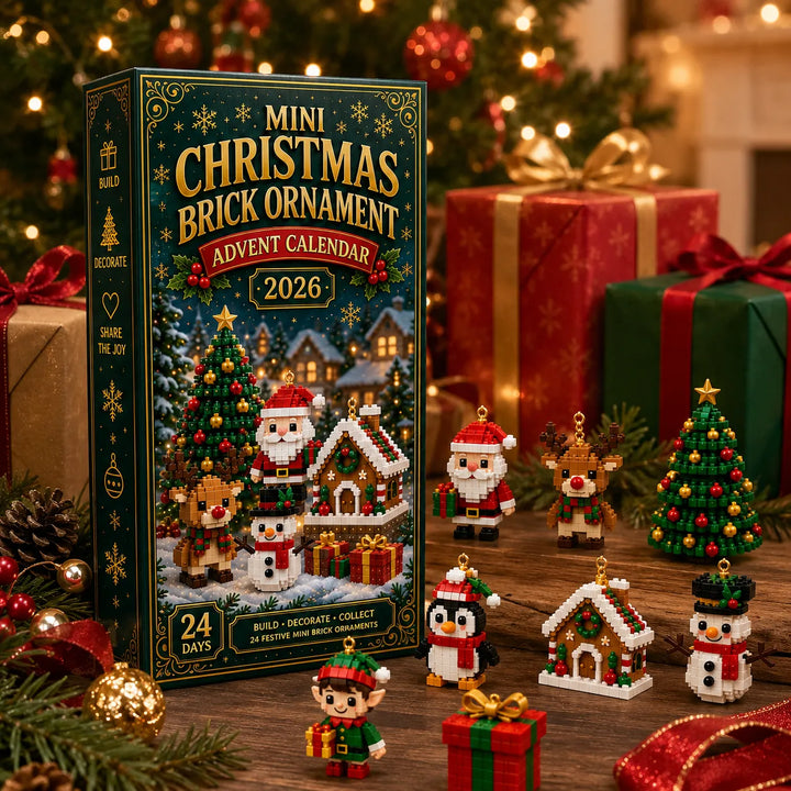 Kerst-adventskalender met 24 mini-bouwsteensets
