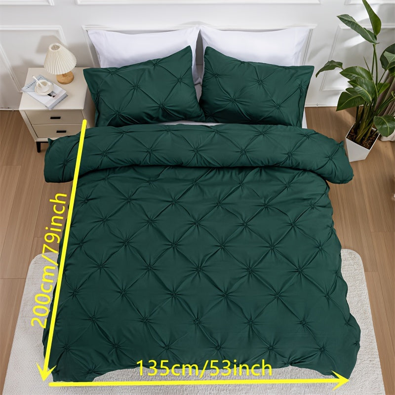 Elegante dekbedovertrekset met pintuck