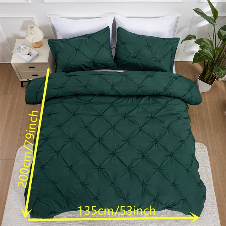 Elegante dekbedovertrekset met pintuck