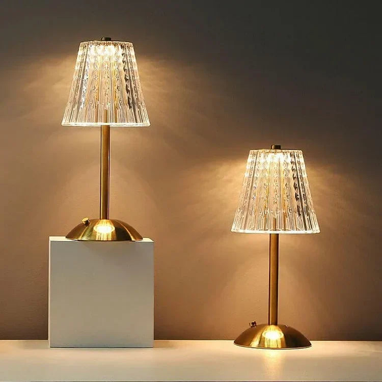 Kristallen tafellamp decoratief gouden licht voor moderne interieurs