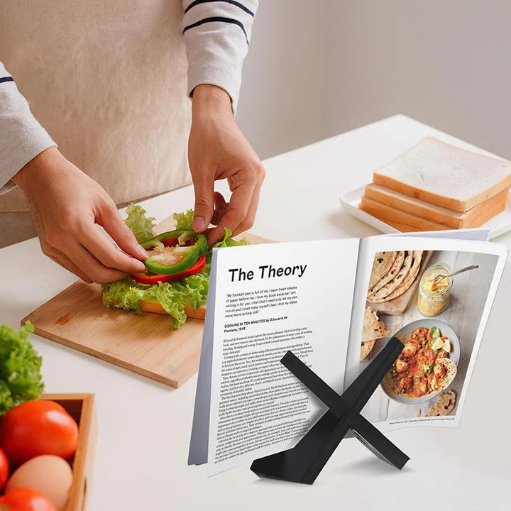KitchenWood - Houten Receptenhouder en Tablet Standaard voor Kookboeken