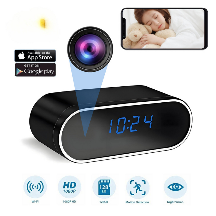 StealthGuard - Mini Camera Met Horloge, Full HD & Bewegingsdetectie