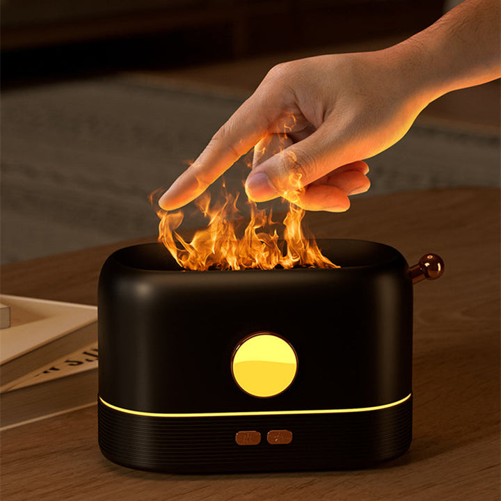 Compacte vlam diffuser op USB met watertank van 200 ml