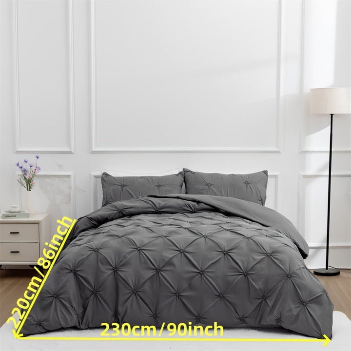 Elegante dekbedovertrekset met pintuck