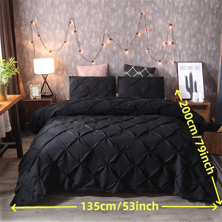 Elegante dekbedovertrekset met pintuck