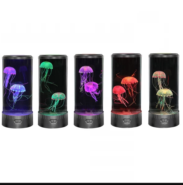 GlareGlow - LED Lavalampe met Beweeglijke Kwallen & Sfeervolle Verlichting