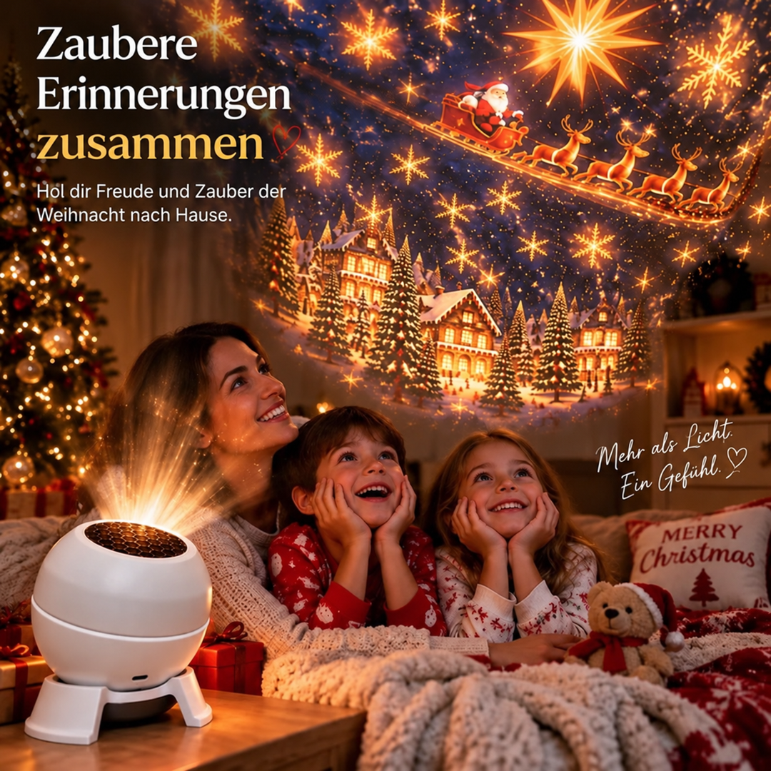 Kerstprojectie-nachtlampje voor muren en plafonds, feestelijke kamerdecoratie