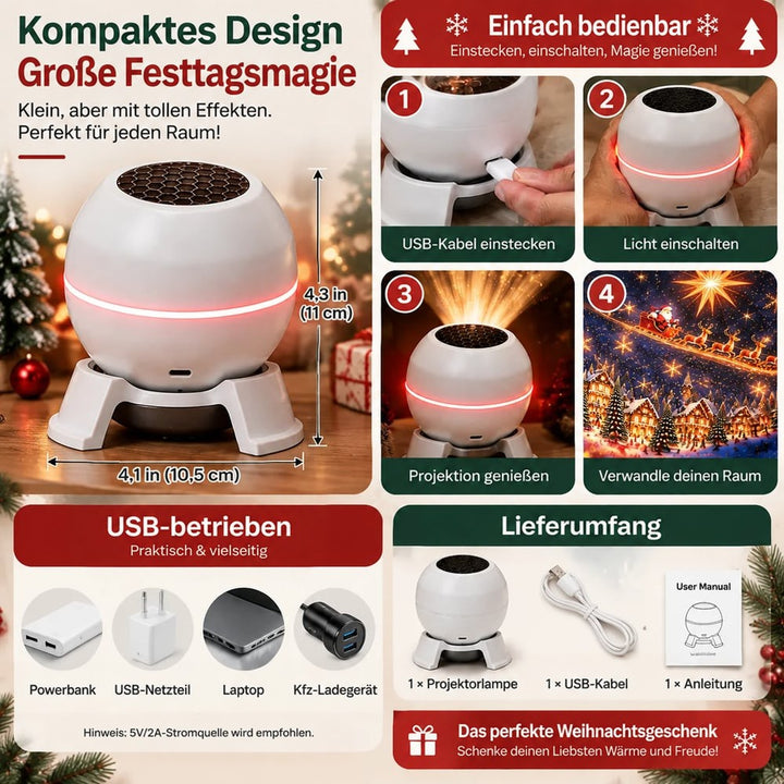 Magische kerstprojector