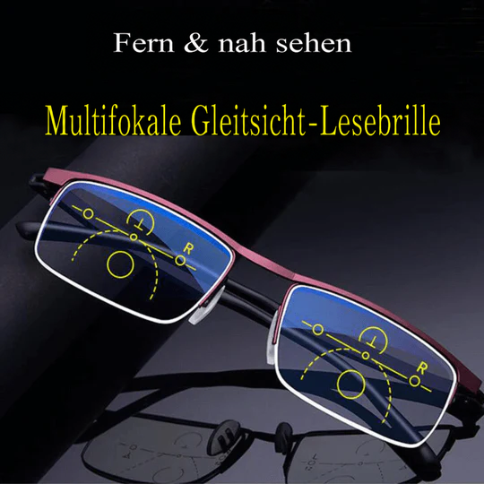 Slimme multifocale bril met automatische scherpstelling en blauwlichtfilter