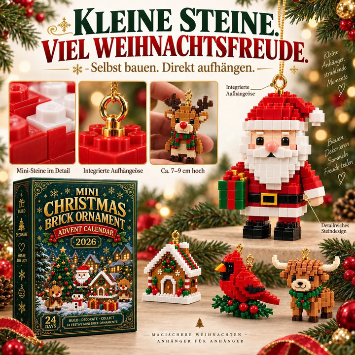 Kerst-adventskalender met 24 mini-bouwsteensets