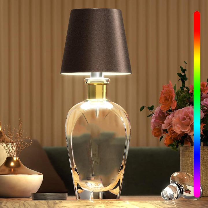GlowLuxe - Draagbare LED Fleslamp met Touch Bediening en Dimbare Helderheid