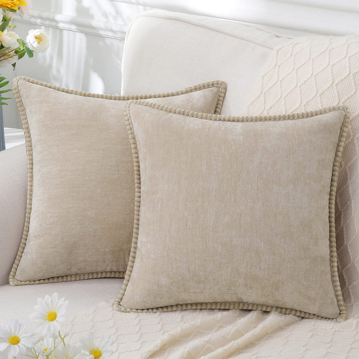 CozyNest - Zachte Chenille Kussenhoes 45x45cm Luxe Decoratie voor Bank & Woonkamer