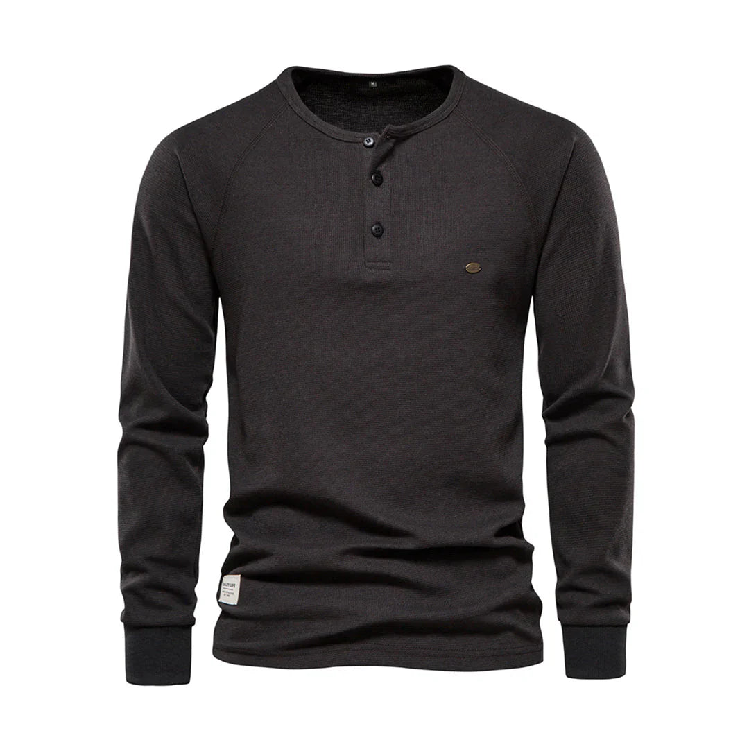 Heren Shirt met lange mouwen en ronde hals