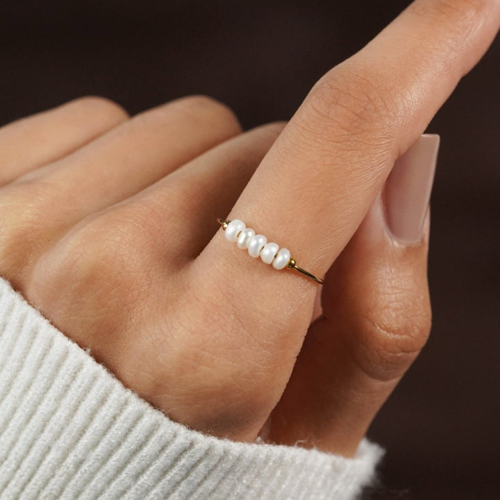 Verfijnde zoetwaterparel ring