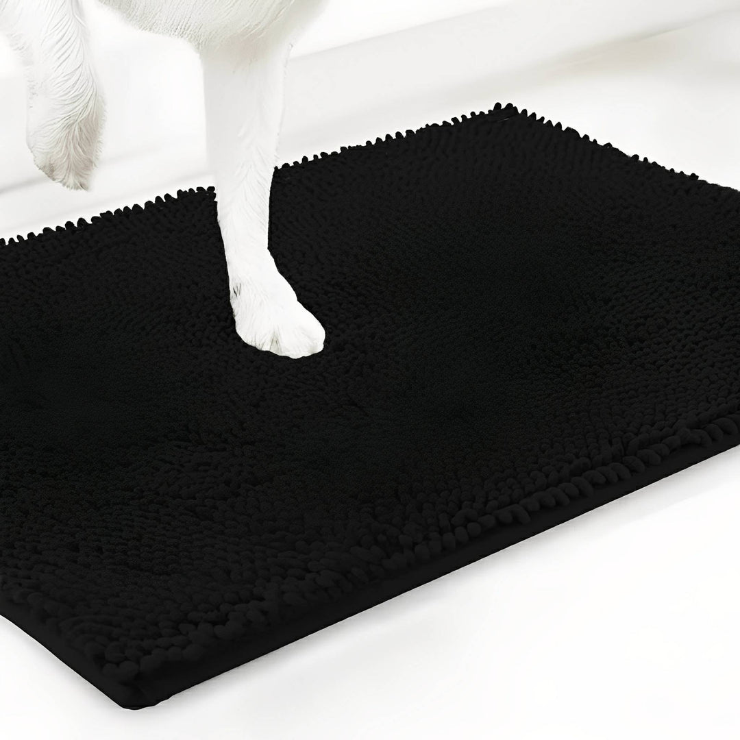 Absorberende antislip deurmat voor honden met vuile poten