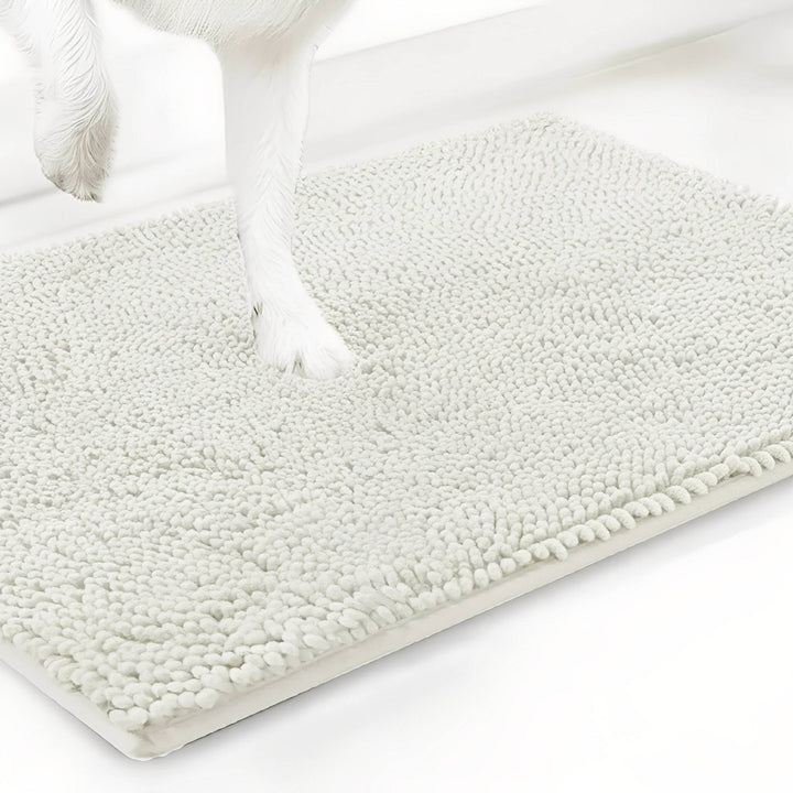 Absorberende antislip deurmat voor honden met vuile poten