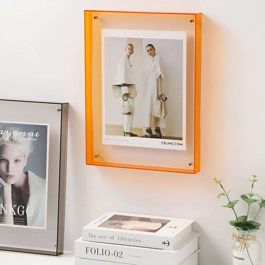 Moderne transparante displaylijst fotolijst voor in huis