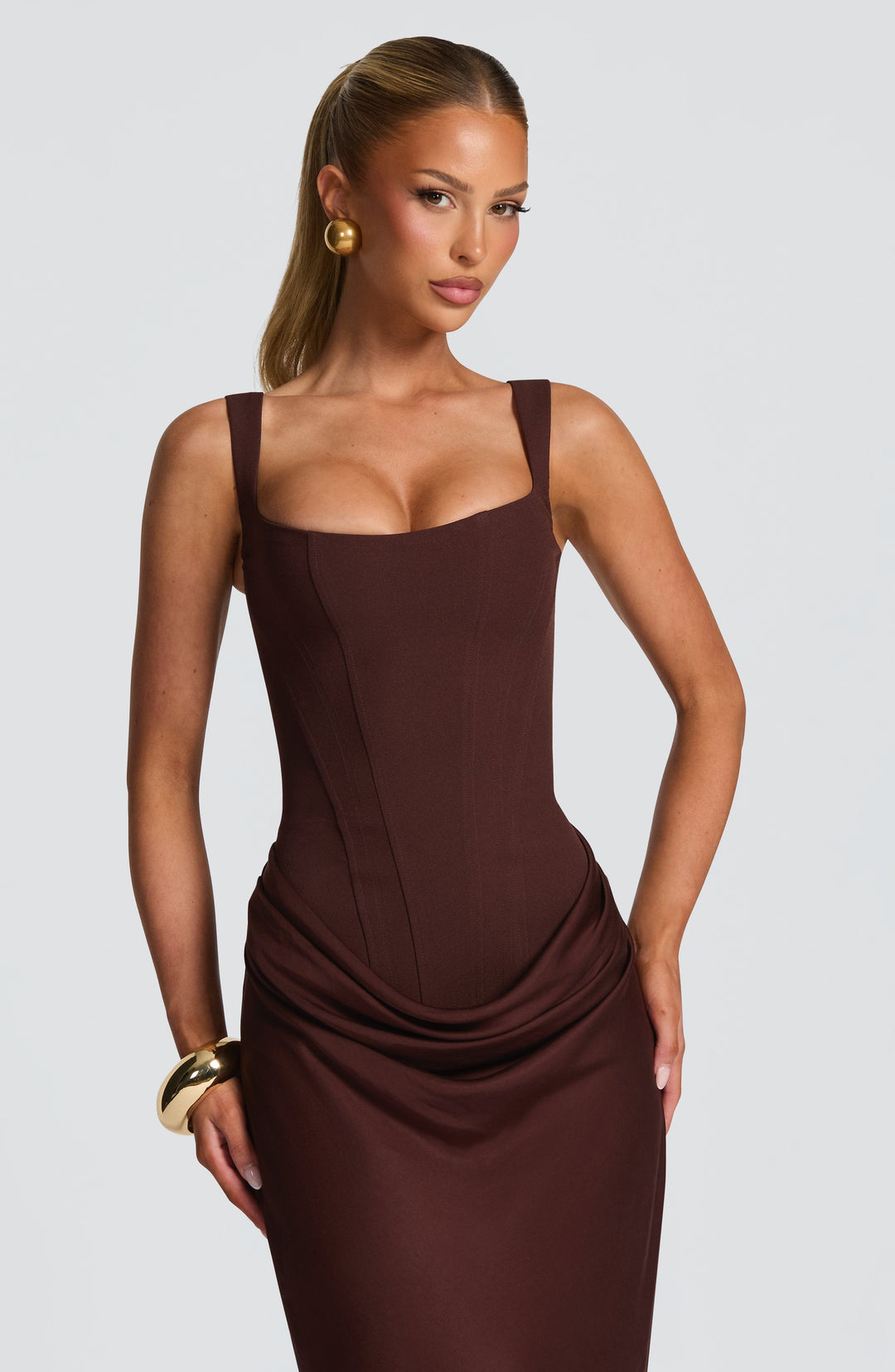 Indy bodycon maxi-jurk