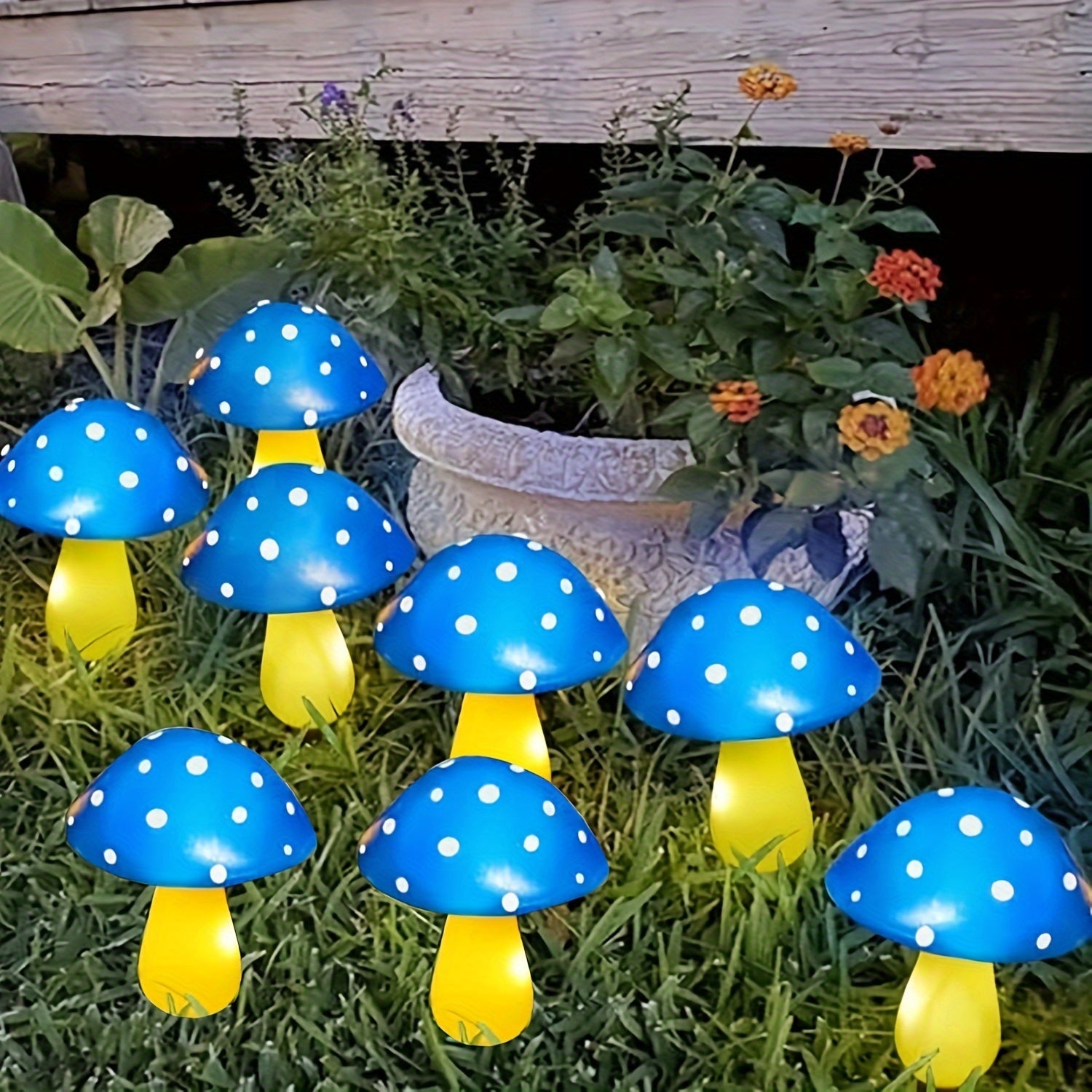 LumeLights - Decoratieve Zonne-paddenstoel Tuinlampen met 8 Verlichtingsmodi