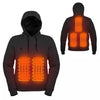 Verwarmde hoodie voor buiten, licht en waterafstotend