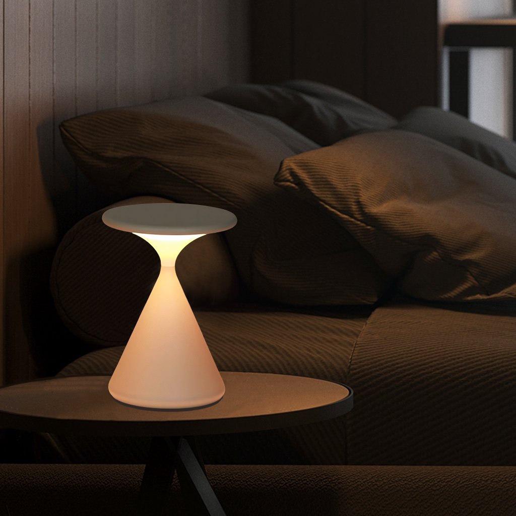 GlowSphere - Draadloze Tafellamp Met Elegant Zandloper Design & Dimbare Touch Bediening