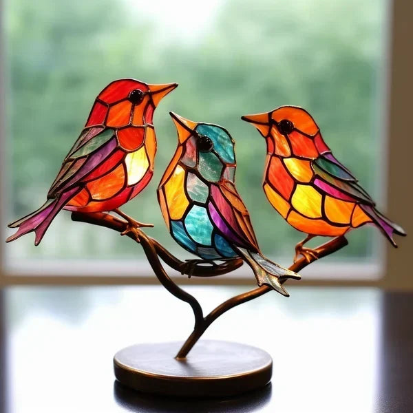 GlassElegance - Handgemaakte Gekleurde Glazen Vogels Voor Een Stijlvol Interieur