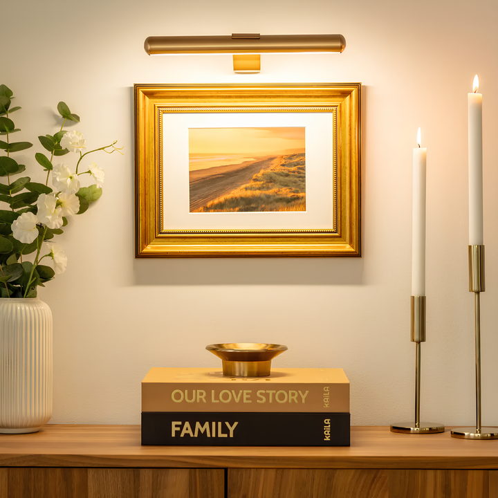 Wandlamp in galeriestijl
