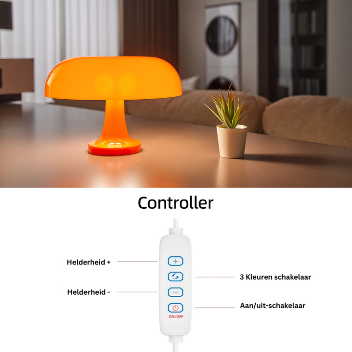 BrightGlow - Dimbare Tafellamp in Bauhaus Stijl Met USB-Aansluiting