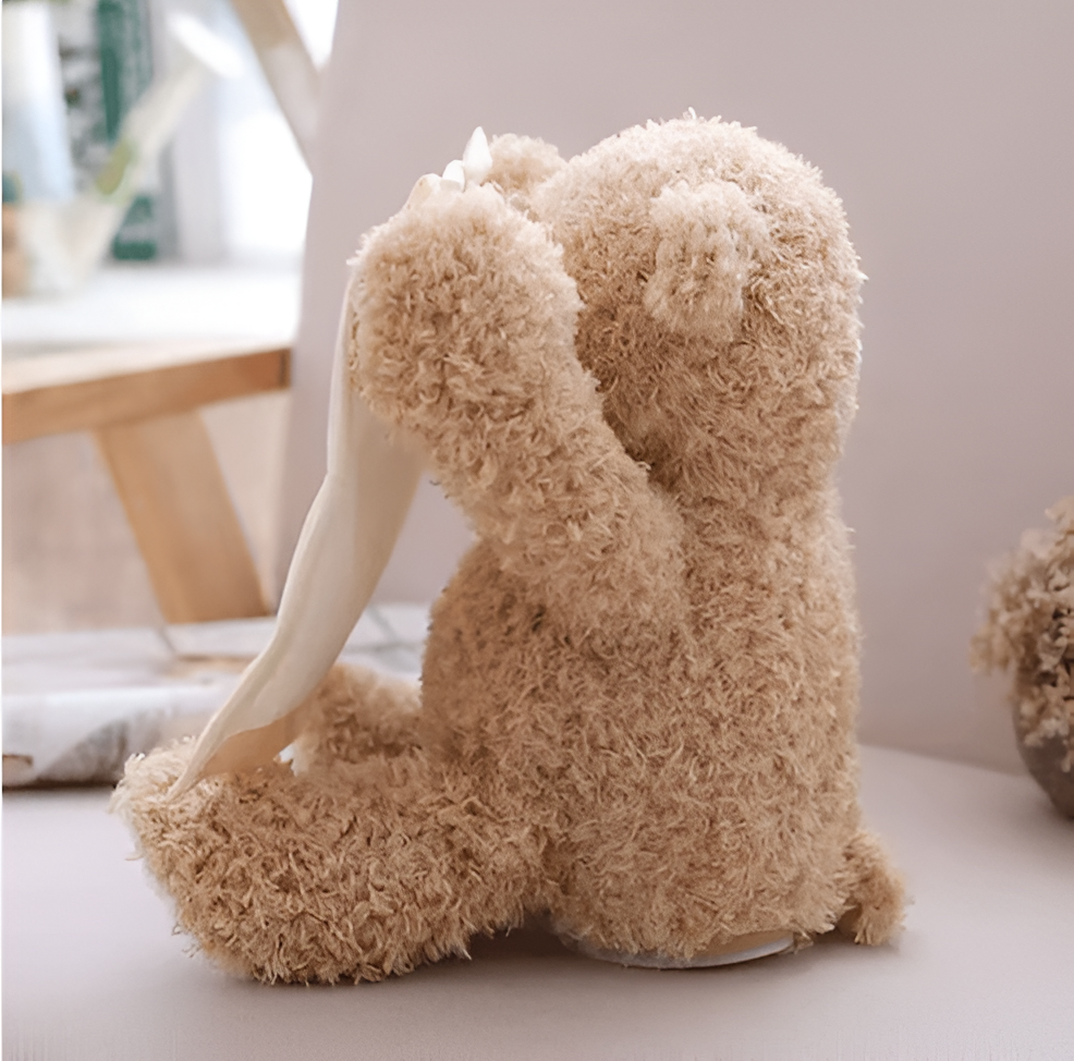 Interactieve pluche teddybeer met zinnen en beweegbare armen, 30 cm