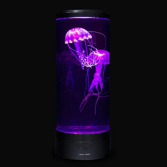 GlareGlow - LED Lavalampe met Beweeglijke Kwallen & Sfeervolle Verlichting