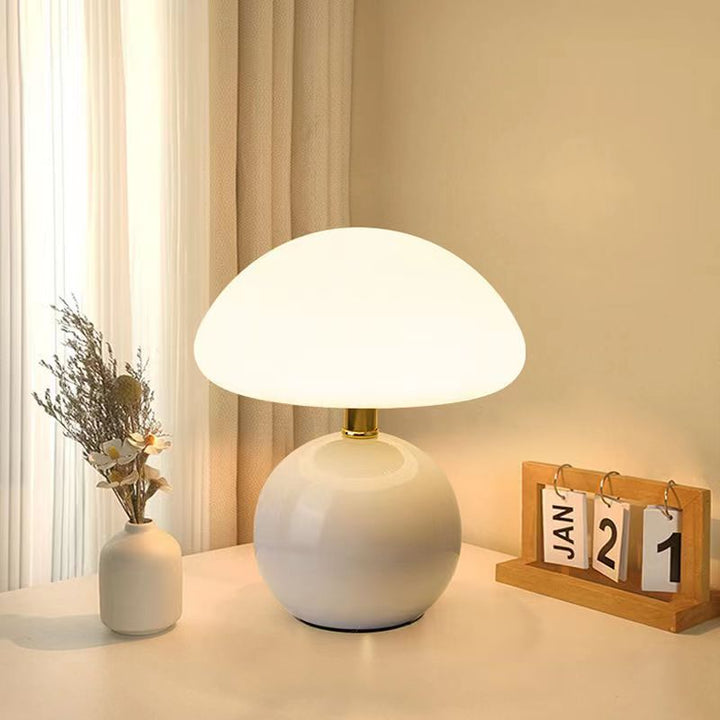 GlowMushroom - Design Tafellamp in Keramiek met 3 Kleurinstellingen