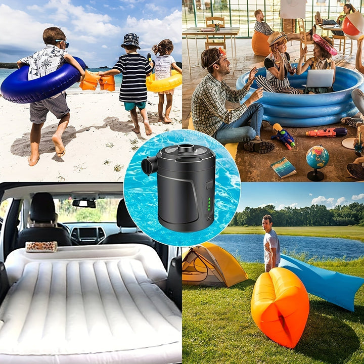 Draagbare USB Luchtpomp – Compacte Draadloze Inflator voor Buitengebruik