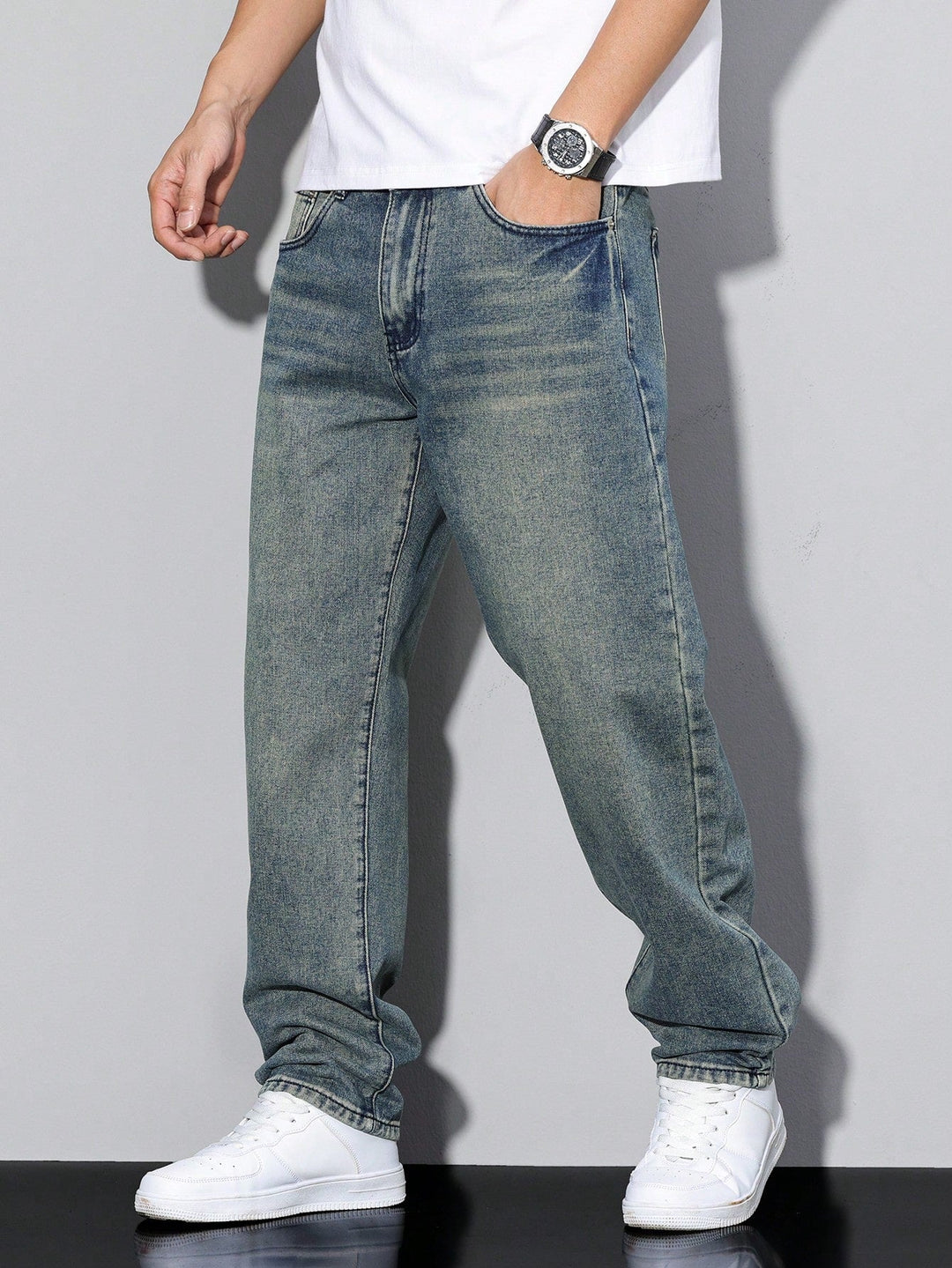 Casual herenjeans met rechte pijp – Mailand