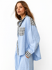Pyjamaset voor dames met overhemd met knopen en broek met elastische taille