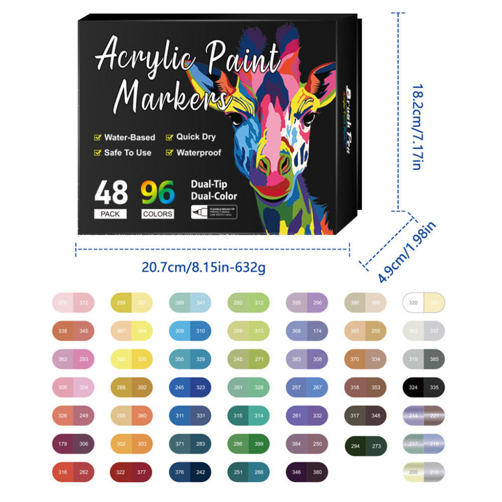 Double-headed Two-color Acrylic Marker Pen Children's Painting