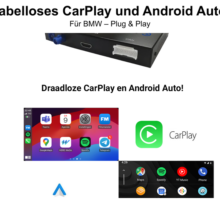 BMW | Draadloos CarPlay & Android Auto Module | Plug & Play