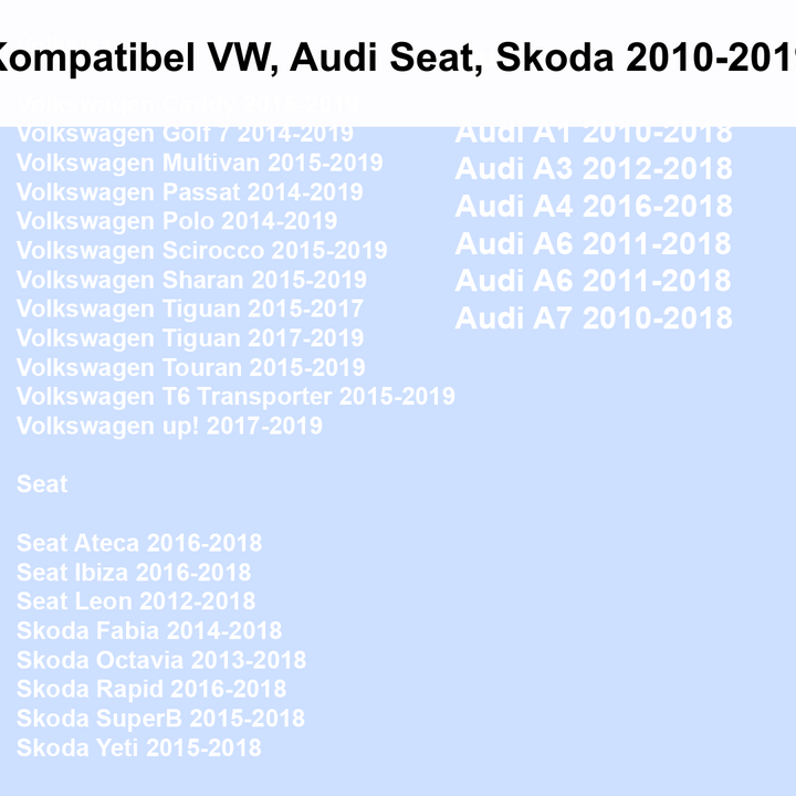 MQB - verloop iso - Android autoradio - Volkswagen auto