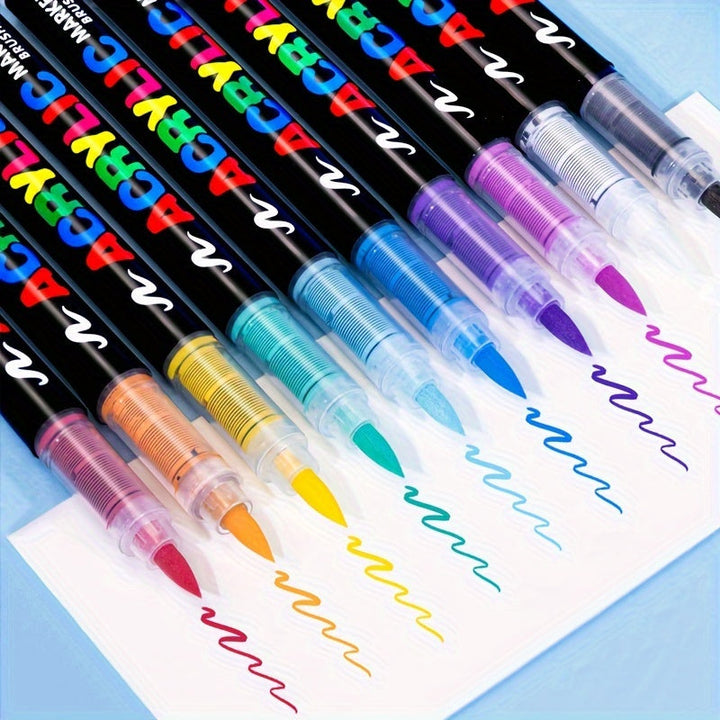 72 Acrylstiften in 72 Kleuren – Perfect voor Creatief Schilderen op Diverse Oppervlakken