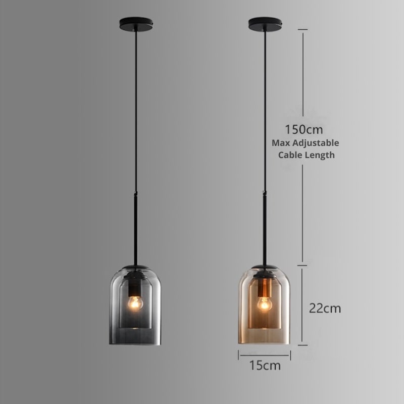 Elegante Dubbele Glazen Kroonluchter - AuraGlas