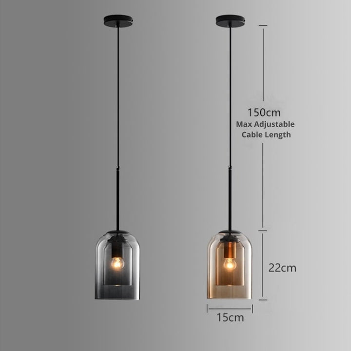 Elegante Dubbele Glazen Kroonluchter - AuraGlas