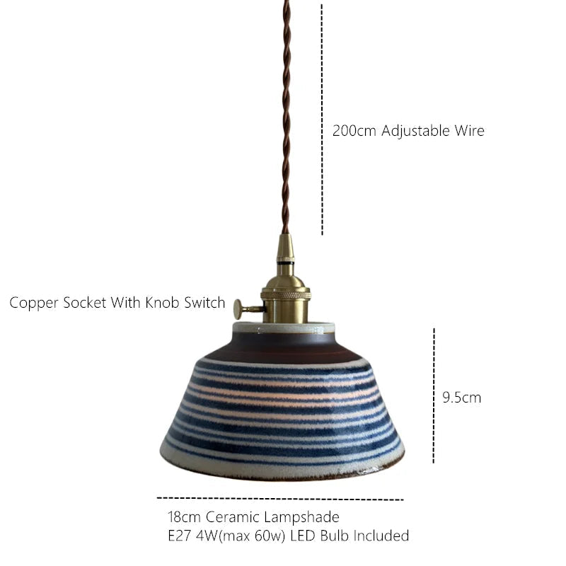 Ronja – Handbeschilderde keramische hanglamp