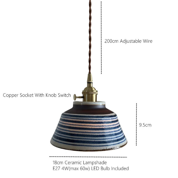Ronja – Handbeschilderde keramische hanglamp