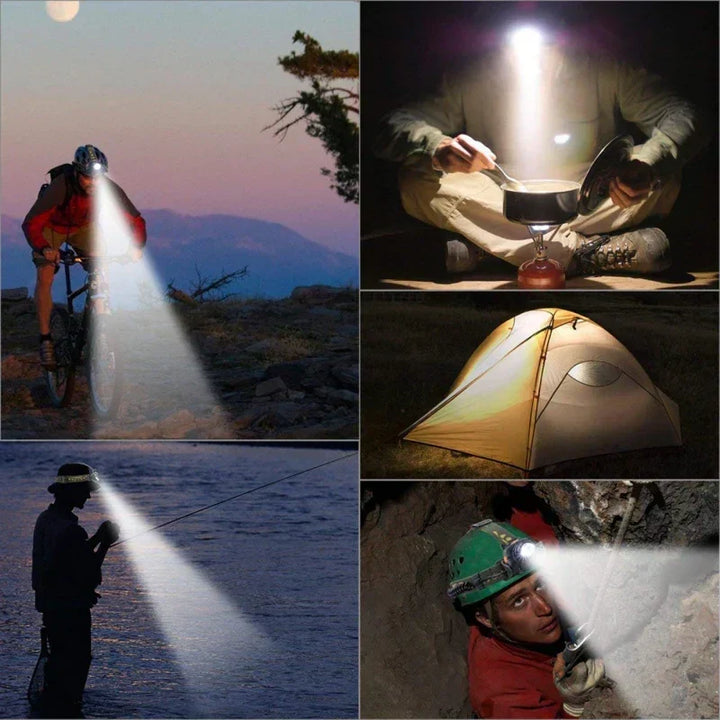 Hoofdlamp | Oplaadbare Waterdichte LED-Lamp met Zoom